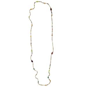 NEW | Green & Brown Fashion Beaded Necklace | 30.5"